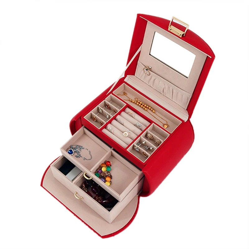Мульти функциональные украшения коробка с браслет из застежек Кольцо Серьги