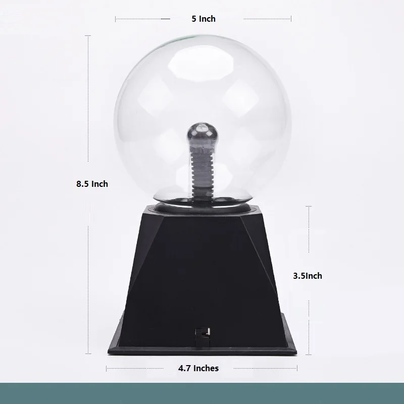 Red Light 5 Inch Магический плазменный стеклянный шар настольная лампа сенсорный звуковой чувствительный Сфера Lightning домашний декор научный ночник украшение для детской комнаты - Цвет: Red Light 5 Inch