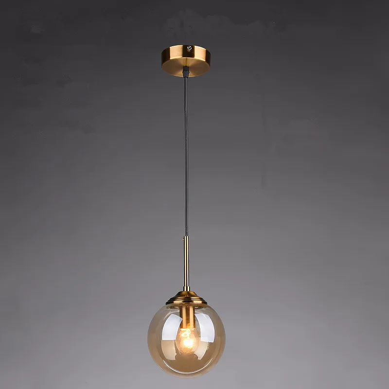 Прозрачная/Дымчатая серая стеклянная барная Кофейня Подвесная лампа для