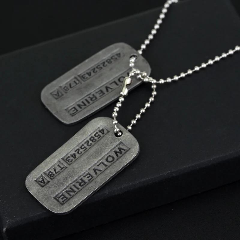 X-men Росомаха Логан матовый стальной двойной Dog Tag кулон ожерелье