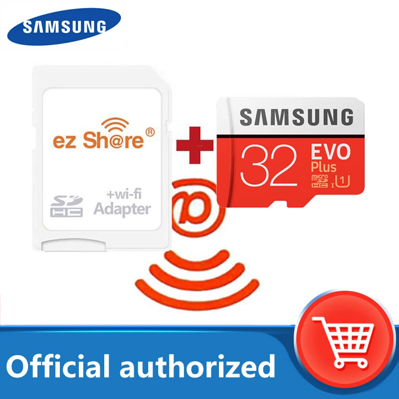 

Wireless ez share wifi adapter+Samsung EVO plus Micro SD Card class10 microsd wifi wireless TF Card 32gb 64gb 128GB Memory Card
