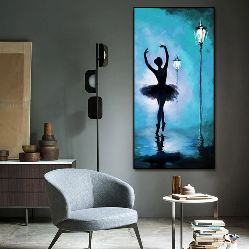 Абстрактная Картина на холсте Танцующая балерина принты балерины и плакаты
