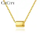 CZCITY подвеска с простым дизайном ожерелья 925 стерлингового серебра ювелирные украшения для женщин, для девочек для свадьбы или свиданий подарки на день рождения SN-399