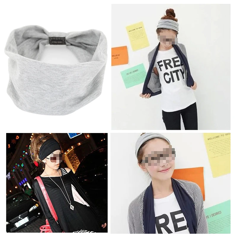

1PCS Korean Style Women's Yoga Elastic Hair Band Cotton Casual Women Running Sport Turban Headband Hair Accessories