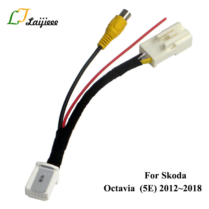 12 Pins Adapter Connection Cable For Skoda Octavia III A7 5E 2018 2019  RCA Input Rear View Reverse Camera To Original Monitor