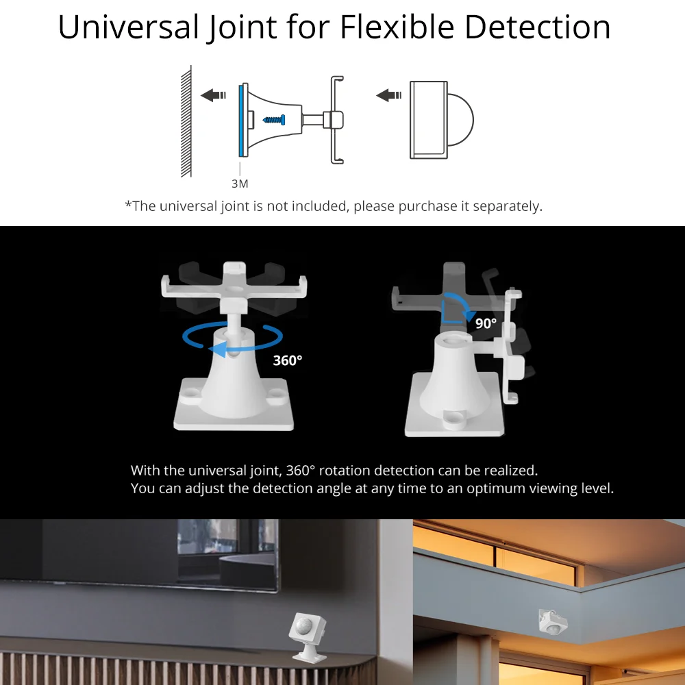 SONOFF PIR3-RF 433Mhz Smart Motion Sensor Work with SONORF Bridge via eWeLink APP Alarm Notification Scene For Home | Электроника