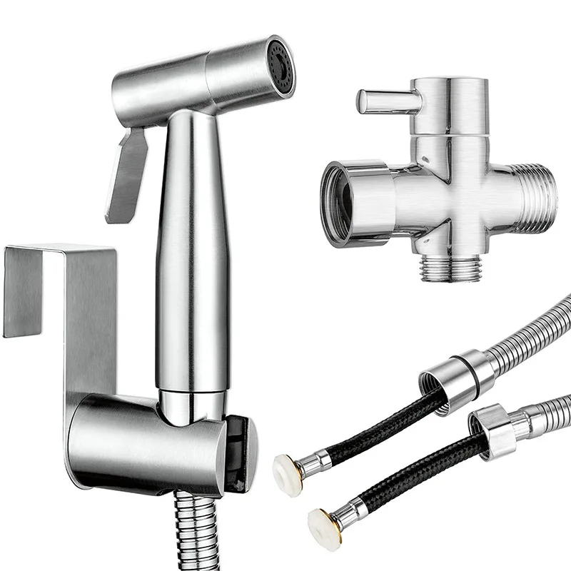 

Stainless Steel Handheld Toilet Bidet Sprayer Set Kit Bidet faucet for Bathroom Hand Held Bidet Sprayer For Toilet