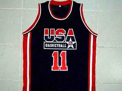 

Men #11 KEVIN JOHNSON TEAM USA 1994 Basketball jersey Retro throwback stitched embroidery Customize any name number