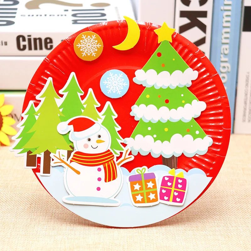 Christmas 4 EVA DIY мультфильм ремесла игрушки для детей ручной работы ремесло Животное Головоломка бумажный лоток картина рюкзак творческое Образование игрушка - Цвет: Christmas 4