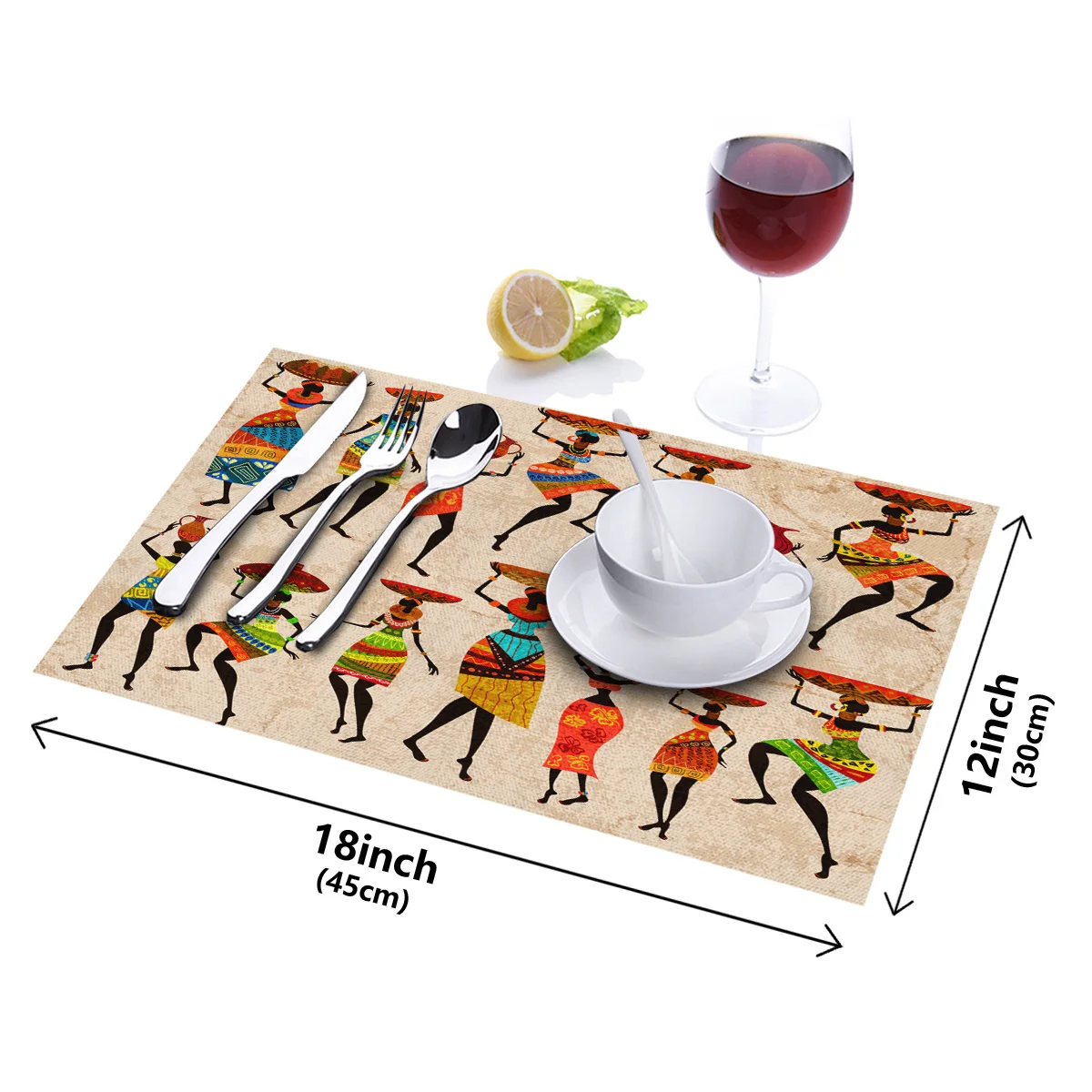 Набор из 4/6 шт. этнические африканские женские салфетки хлопка и льна | Дом сад
