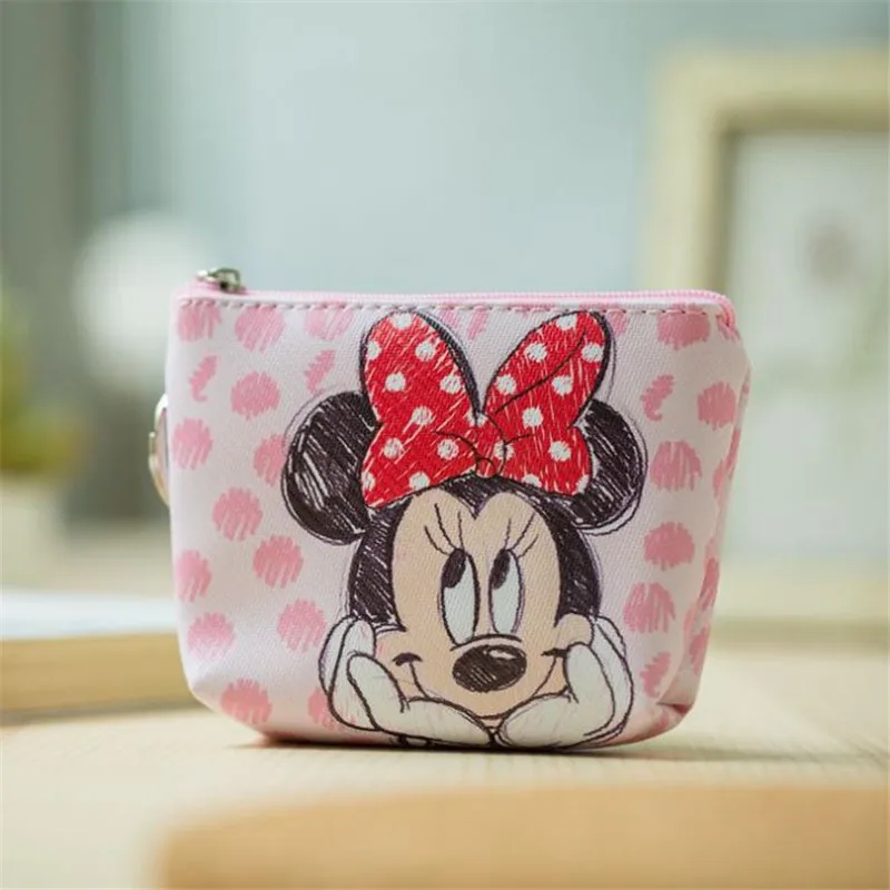 Портативный многофункциональный кошелек для монет Disney Minnie Mouse tsum мультяшный Стич