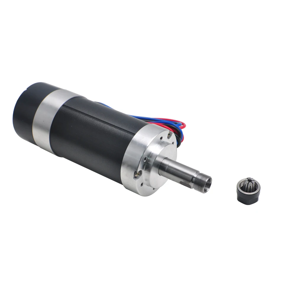 0.5KW CNC мотор шпинделя DC бесщеточный электродвигатель вращения шпинделя маршрутизатор комплект+ 55 мм зажим+ Драйвер шагового двигателя+ выключатель питания для фрезерования