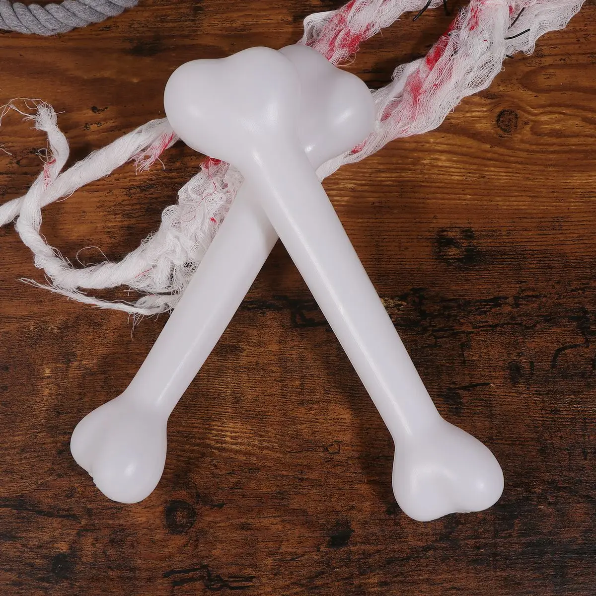 

2Pcs Fake Bones Horror Plastic Medium Size Spoof Props Simulation Bones Party Supplies for Halloween Party