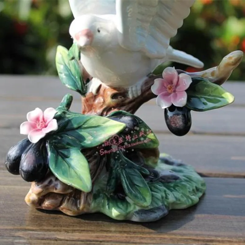 Керамический цветок фигурки птиц домашний декор мир голубь птица украшения