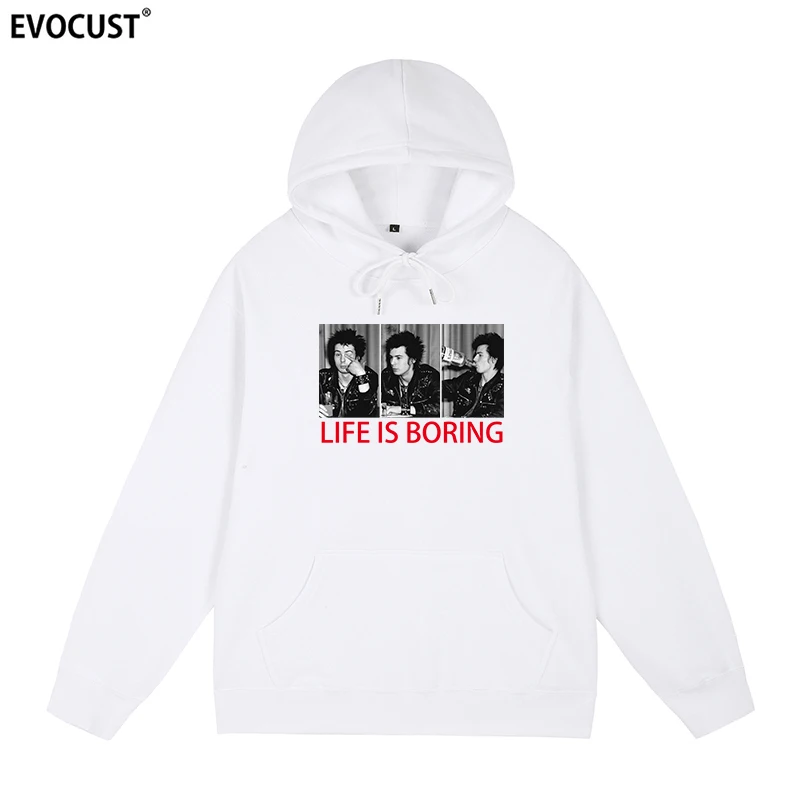 

Винтажный пуловер в стиле панк-рок, с капюшоном