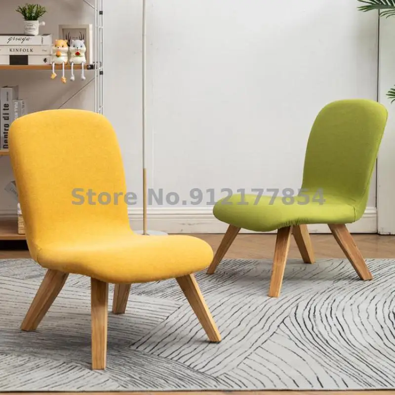 Маленькая скамейка для дома короткий стул взрослых гостиной с тканевой спинкой