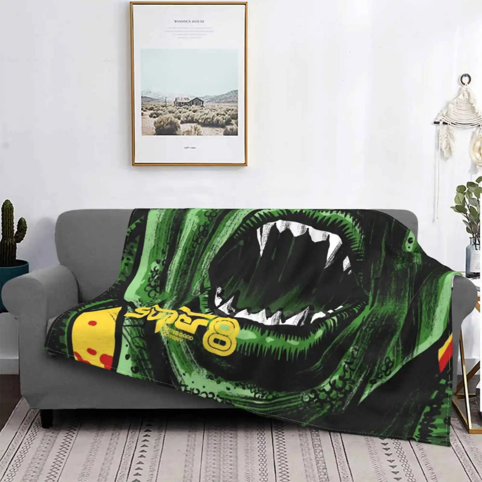 

Super 8 Skateboards Mask Super Warm Soft Blankets Throw On Sofa/Bed/Travel