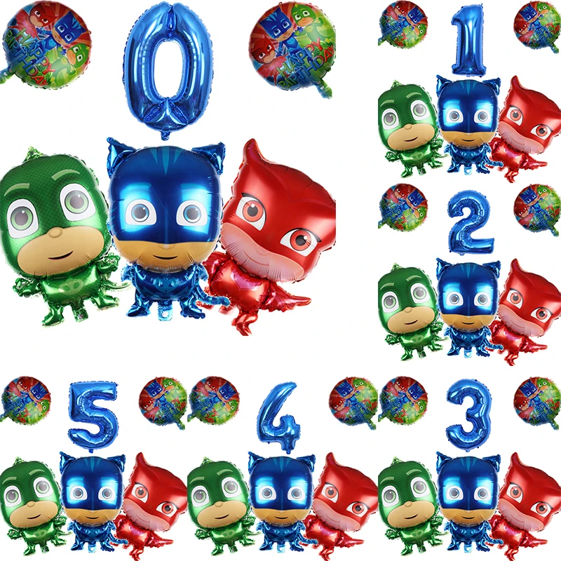 Маски PJ в новом стиле украшение для детского дня рождения фоновый шар Мультяшные