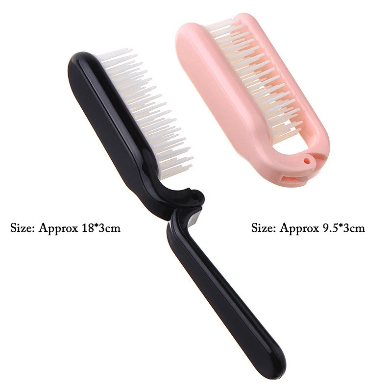 Складной портативный пластиковый гребень с мягкими зубьями для путешествий
