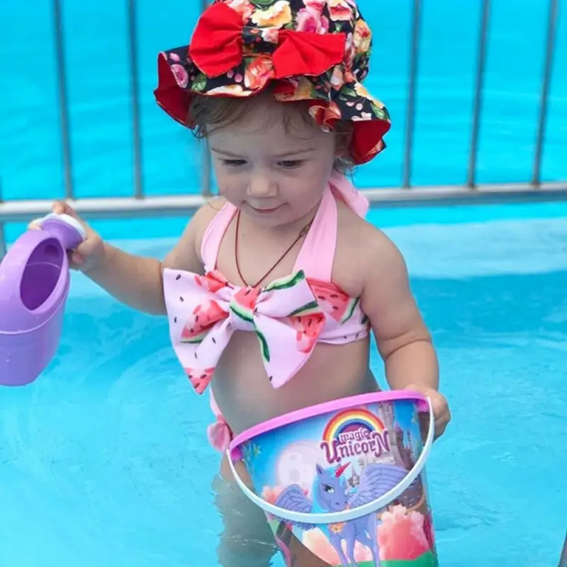

Pudcoco Toddler Baby Girls Watermelon Swimwear Children Halter Swimsuit Bikini Bathing Suit Swimming Beachwear