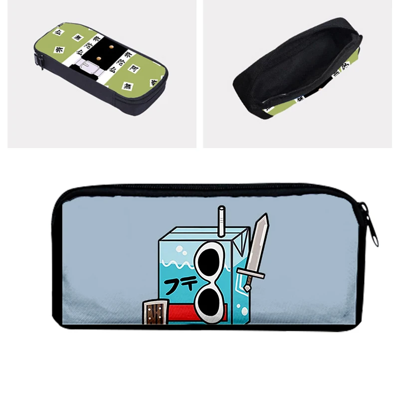 

New Georgenotfound Milk Nylon Pencil Case Office Student Pencilcase Cute Canvas Pencil Bag School Supplies Pen Box
