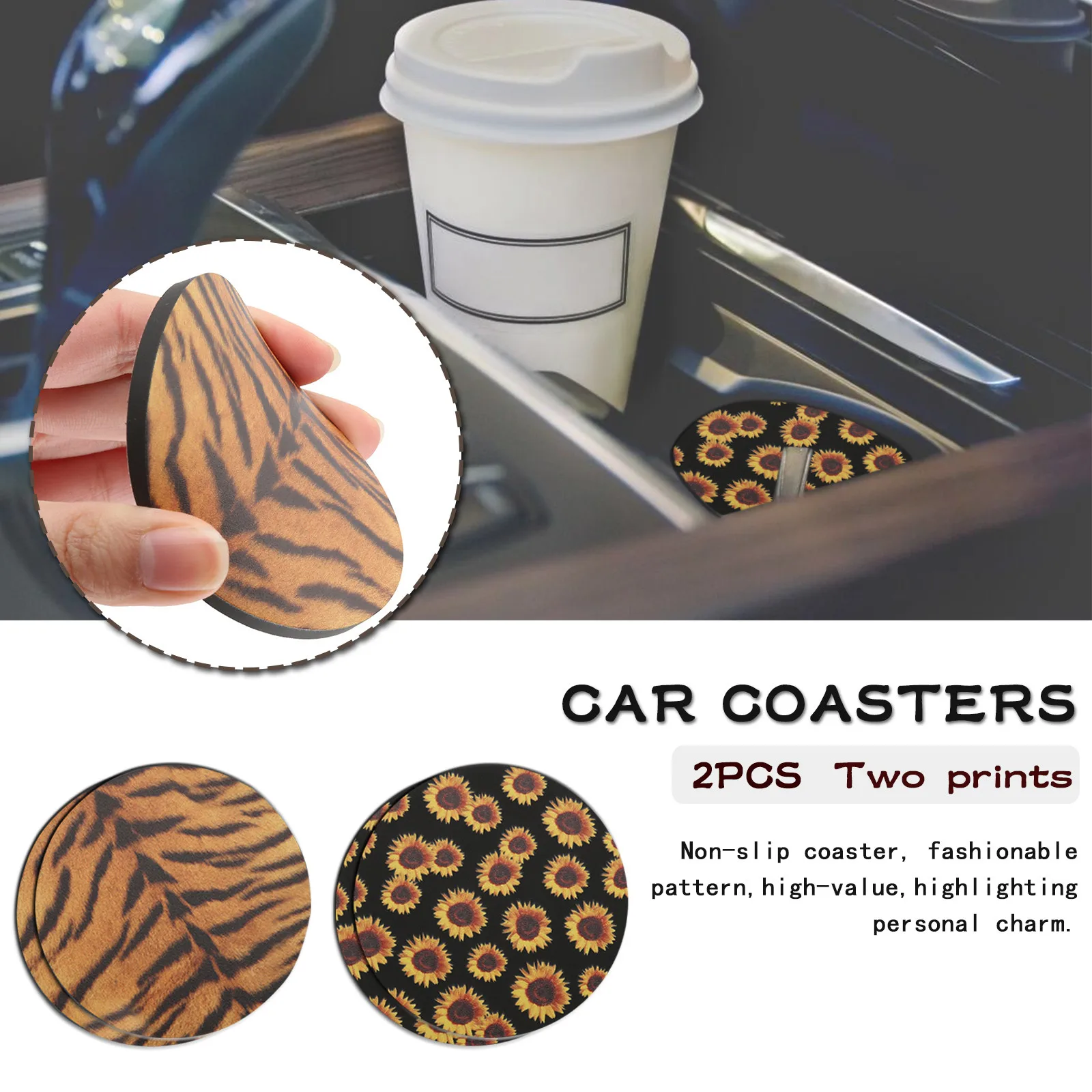 

Универсальный держатель для стакана автомобиля, подставка, аксессуары для интерьера автомобиля, силиконовые противоскользящие Кристальны...