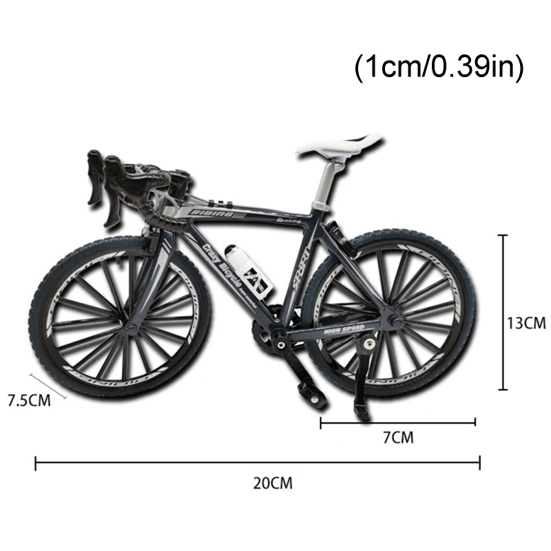 

1:8 Simulation Alloy Bicycle Children Toy Mini Bend Handlebar Mountain Bike Cycle Racing Model Home Decoration Ornaments