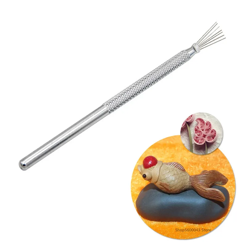 Кисть из алюминия с 7-контактной текстурой для скульптуры мягкой - Цена: 111.49