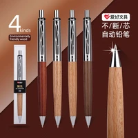wooden pole retro mechanical pencil 0 5mm automatic pen with lead free poison 0 7 refill drawing constant lead