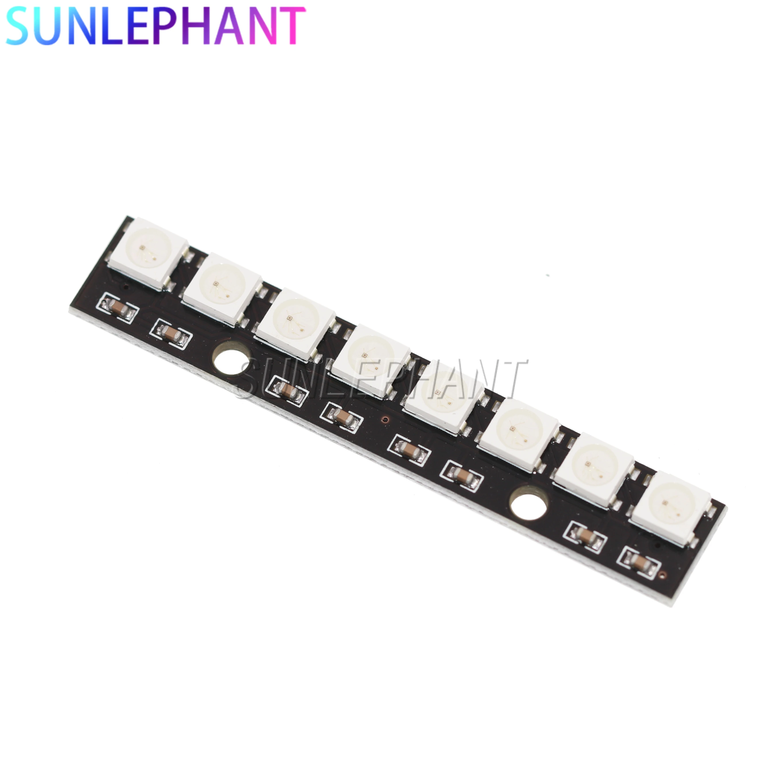 8 каналов WS2812 5050 RGB светодиодные лампы Встроенная полноцветная макетная плата бит