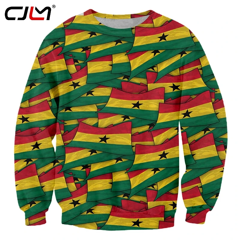 

CJLM Man New Loose Sweatshirt 3D Senegal Flag Pullovers Printed Casual Plus Size 6XL Garment Customizable full body printing