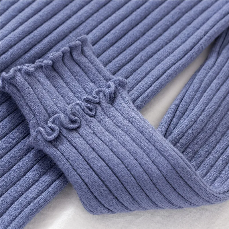 

Autumn and Winter Sweater Women Fashion Ruffled Mock Turtleneck Casual Woman Sweaters Pullovers Knitted Slim Fit Lady Sweaters