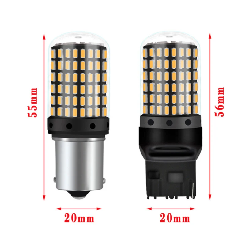 

Turn Signal Light T20 7440 W21W LED Bulbs 3014 144smd led CanBus No Error 1156 BA15S P21W BAU15S PY21W led lamp