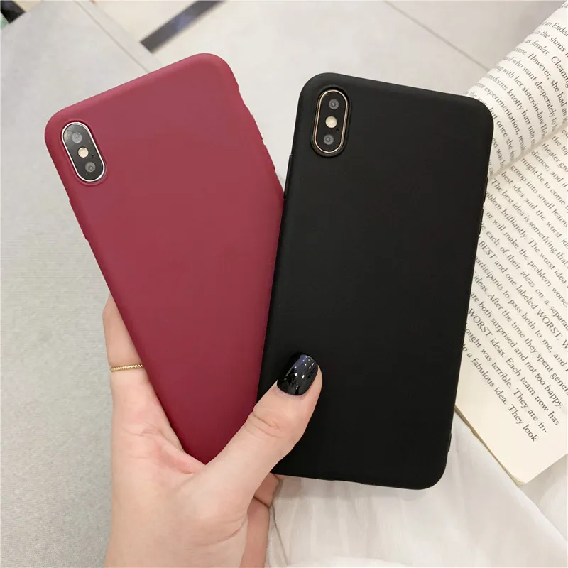 Одноцветные силиконовые чехлы для пар iphone XR X XS Max 6 6S 7 8 Plus чехол телефона милый