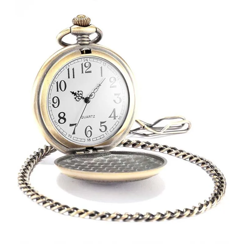 

Quartz Pocket Watch, Analog, Bronze Box, with Dragon series WPK062