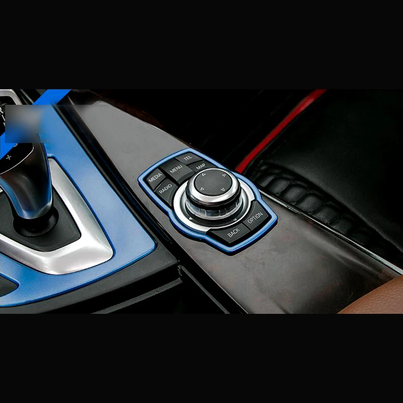 Интерьер автомобиля центральная консоль медиа вращающаяся кнопка кольцо рамка