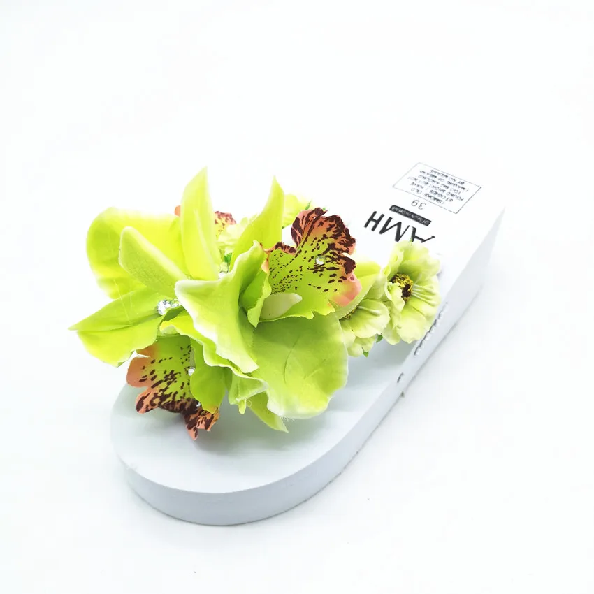 HAHAFLOWER/Новинка; модные летние женские шлепанцы на высоком каблуке; Вьетнамки; пляжная обувь на танкетке; обувь на платформе клиновидный вьетнамки