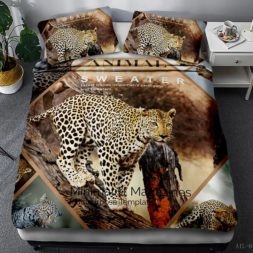 

3D Animals Printing Duvet Cover Pets Gallery Quilt Cover Bedding Set Queen King Full Size Luxury Comforter Cover Pillowcases Set