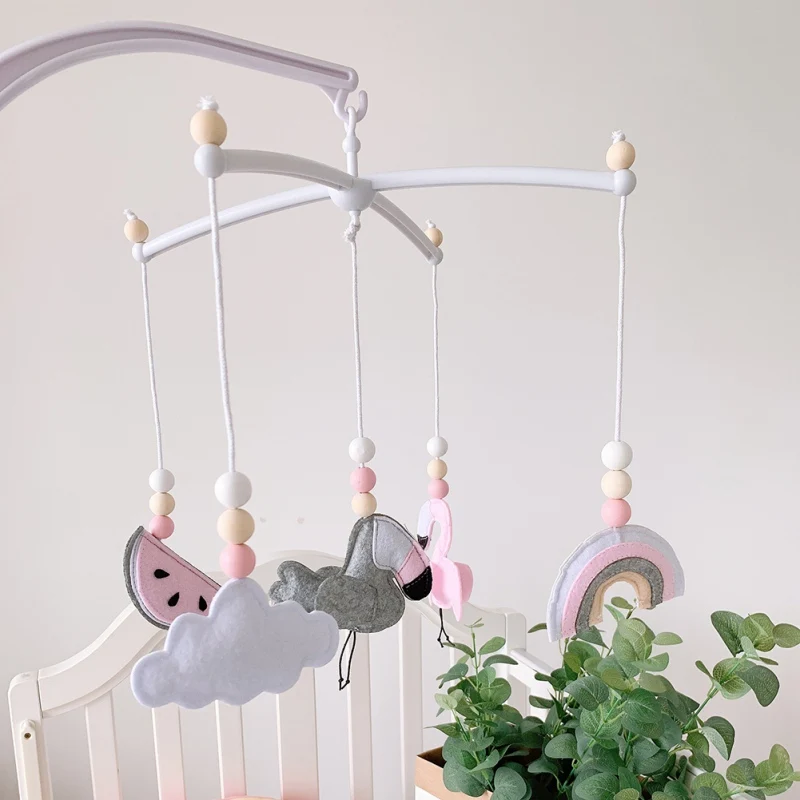 

Baby Crib Wind Chime Rotate Bracket DIY Baby Bed Hanging Toys Children's Girls Room Decor Living Shop Baby Decoration Room Props