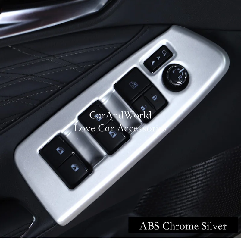 For Toyota Avalon XX50 2019-2021 Interior Door Window Armrest Cover Glass Switch Frame Trims ABS Chrome Car Styling Accessories |