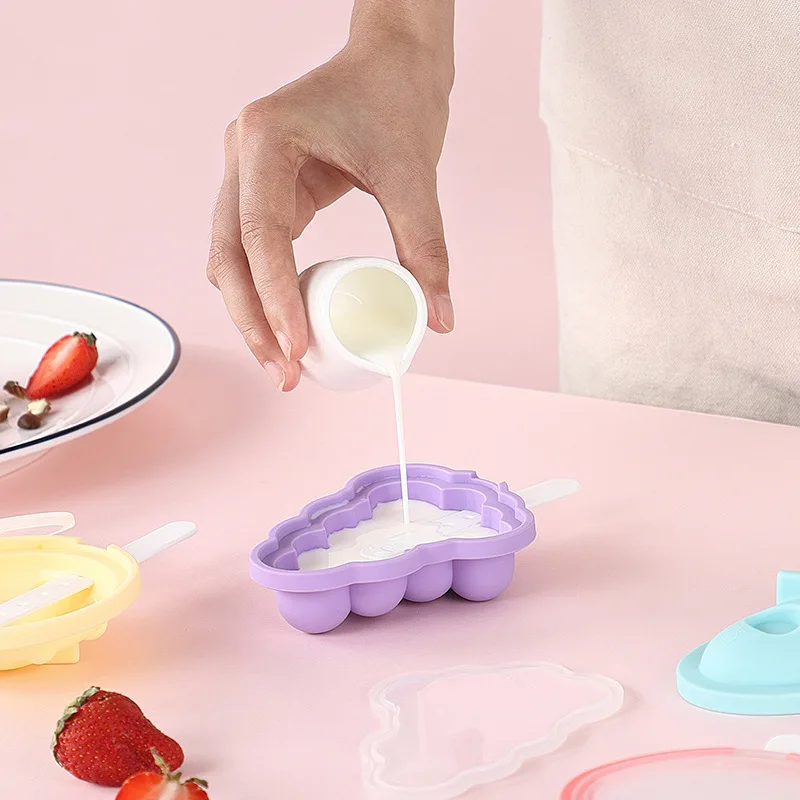 Фото Детская DIY веселые мороженое модель силиконовая формочка для мороженого летние простые производства Фруктового мороженого на 2 штуки в упа... №4
