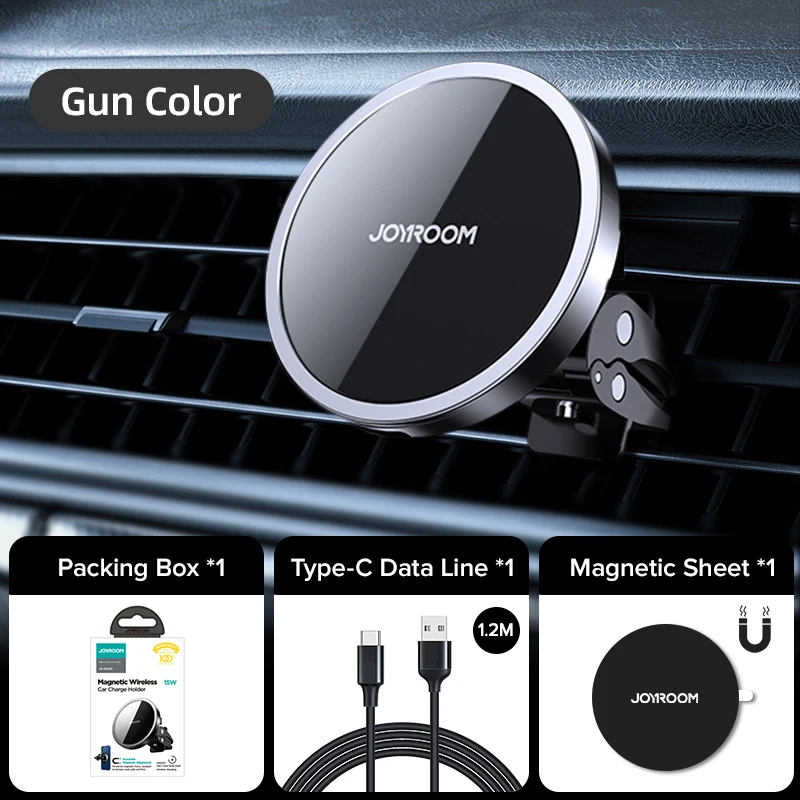 

15W Qi Magnetic Wireless Car Charger Phone Holder for iPhone 12 Pro Max Universal Wireless Charging Car Phone Holder for Huawei