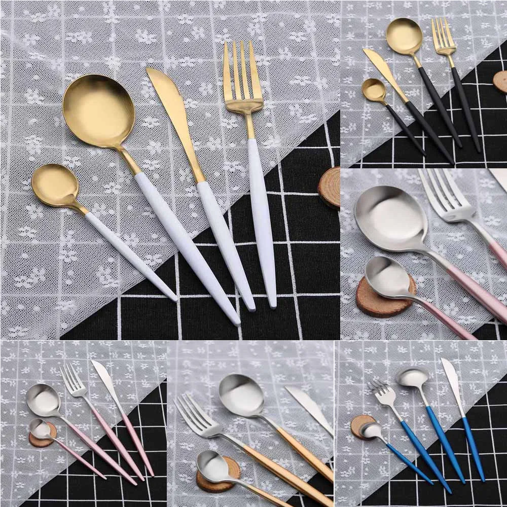 4 шт. в наборе столовые приборы португальском стиле вилка ложка для дома кухни