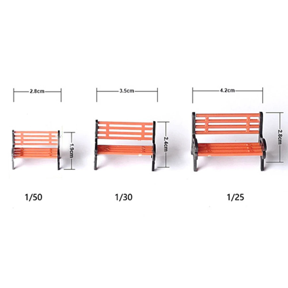 10 шт. пластиковая скамейка для парка модель поезда пейзаж макет DIY небольшие