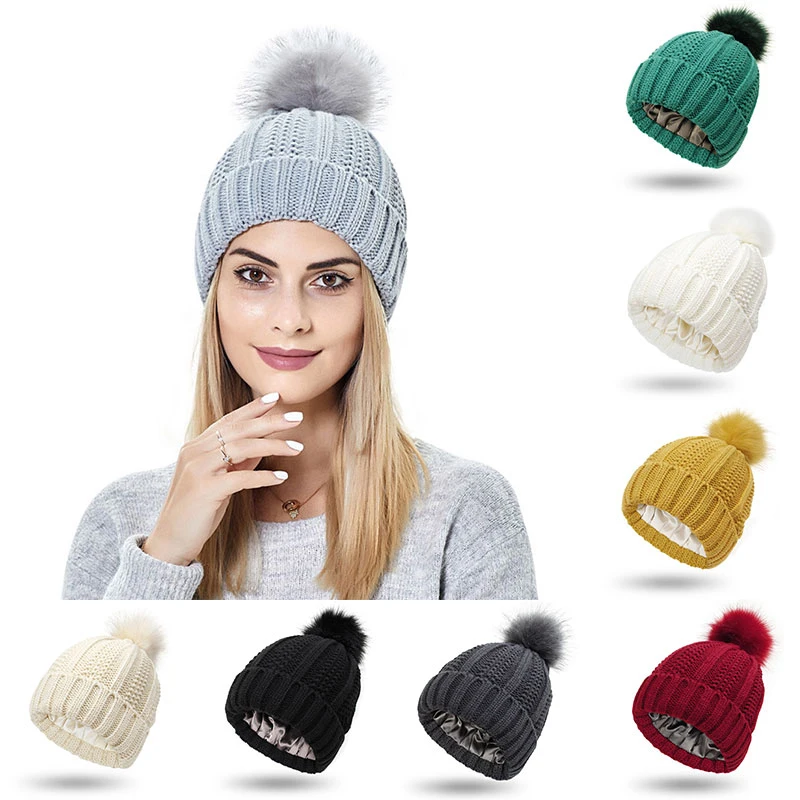 

2021 Autumn And Winter Stretch Striped Knitted Hat Thermal Insulation And Warm Fashionable And Comfortable Capless Woolen Hat