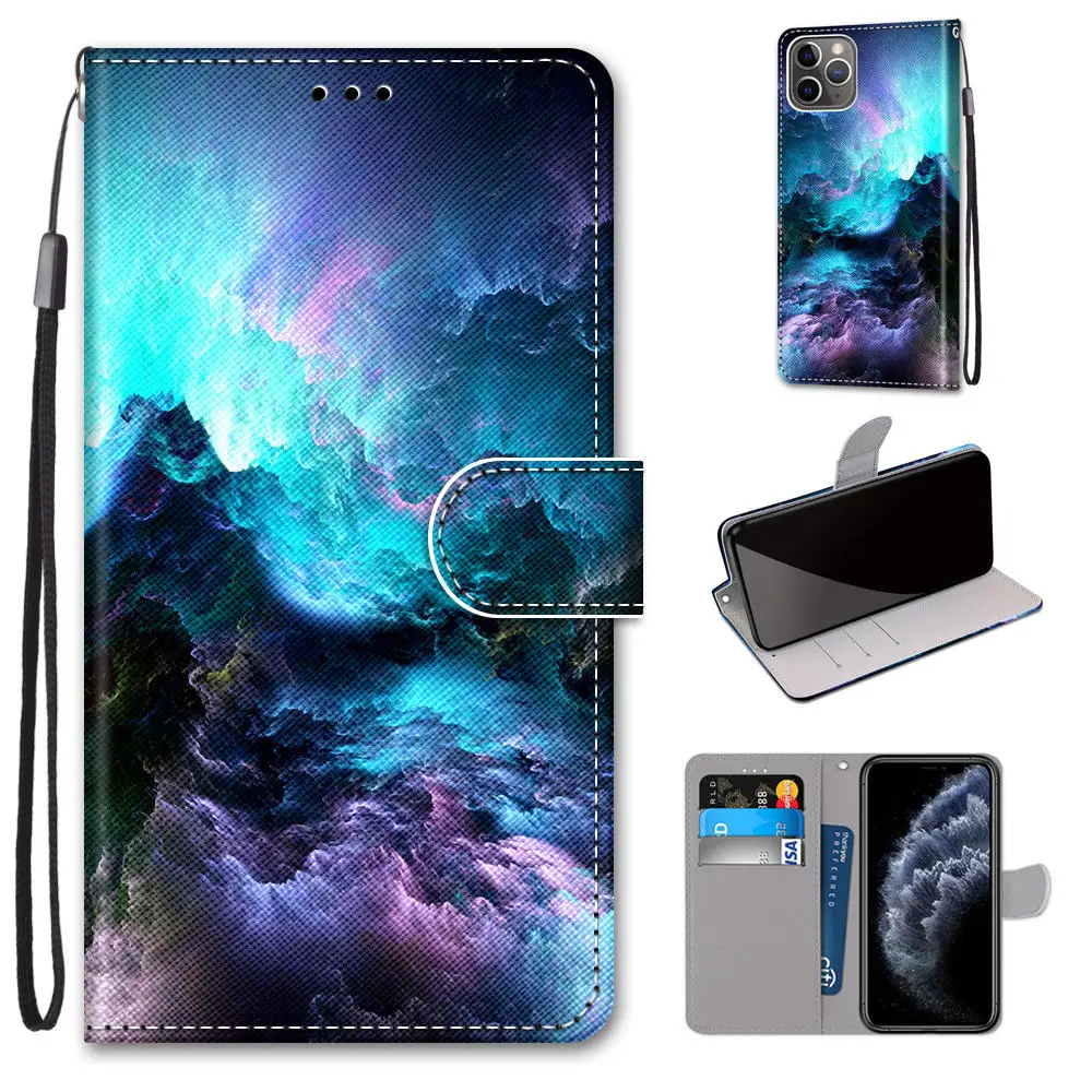 Для huawei P30 Lite кожаный чехол с цветочным рисунком s для Pro Чехол откидной крышкой