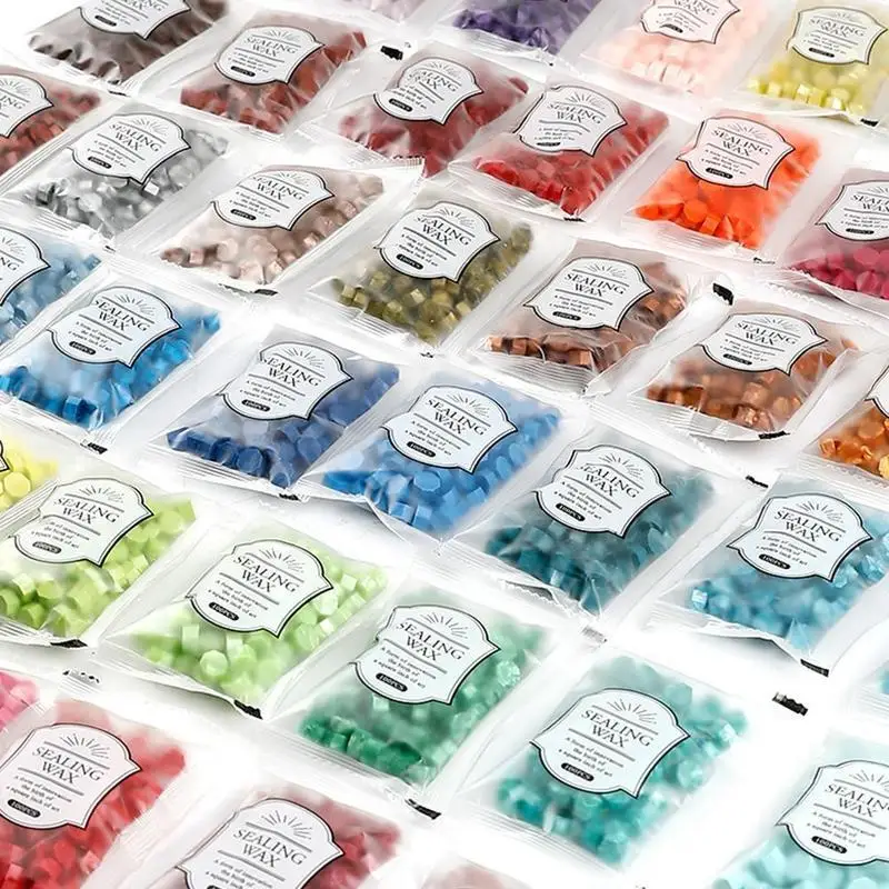 

1Bag Colorful Sealing Wax Octagon Wax Beads Monochrome Wax Pea Wedding Party Invitation Decoration DIY Craft Stamp Wax