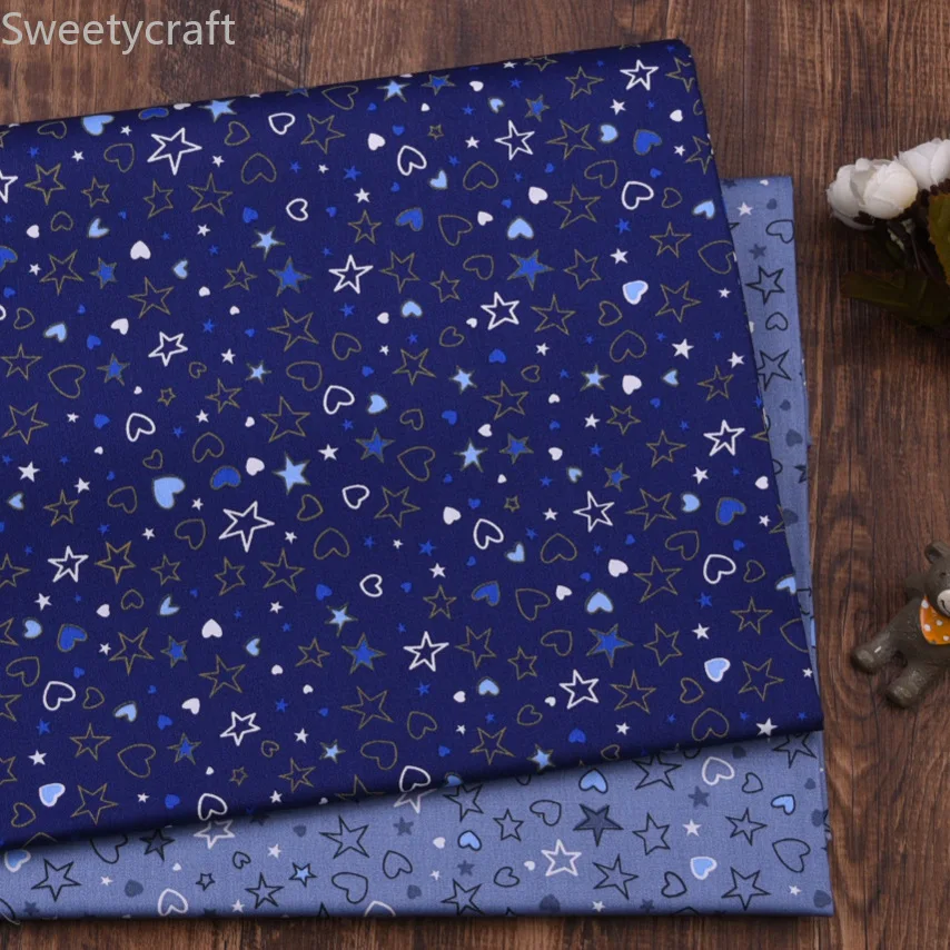 

160 см x 10 м в форме сердца из хлопка с рисунком звезды и Twill Ткань из смешанных материалов, с принтом для ткани Дети Домашний текстиль для шитья...
