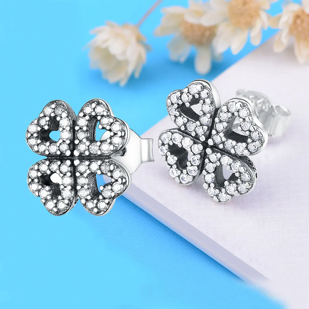 Женские серьги гвоздики из серебра 925 пробы с фианитом|Серьги-гвоздики| |