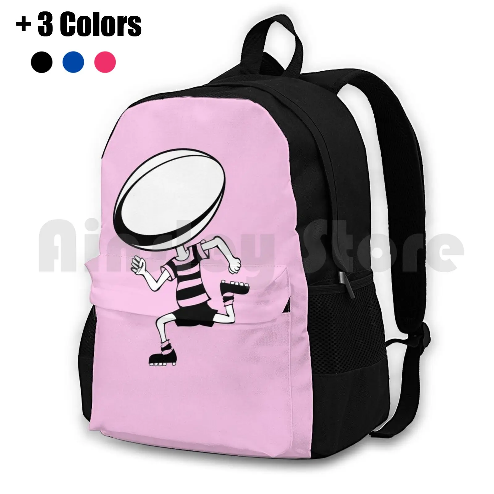 

Rugby Girl Outdoor Hiking Backpack Riding Climbing Sports Bag Kids Rugby Fun Fan Rugger Head Rugby For Kids Kids Rugby Rugby